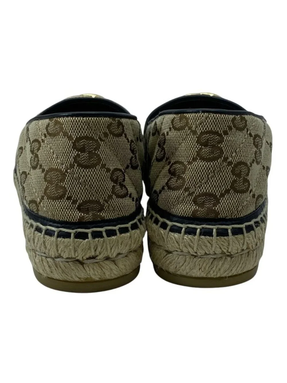 Gucci GG Matelasse Espadrille Canvas Leather Beige